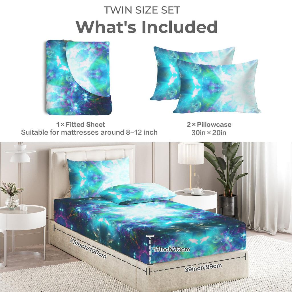 Katerina's Now & Forever Desires Twin Bedding Set (Fitted Sheet + Pillowcases) | Ships from USA