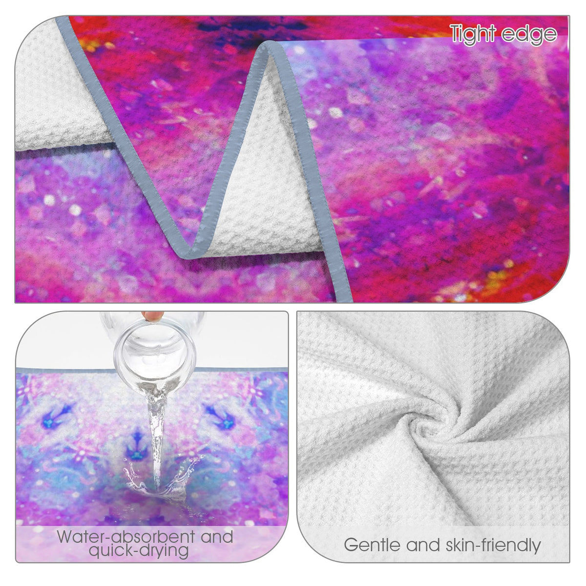 Katerina's Citadel Desires Waffle Weave Bath Towel 29" x 58" | Ships from USA