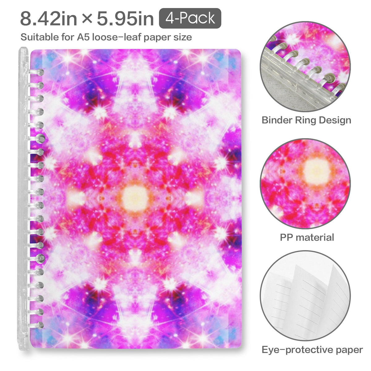 Katerina's Dreams of Angels Desires Loose-Leaf Notebooks ( Cover Print, 4-Pack ) | Ships from USA