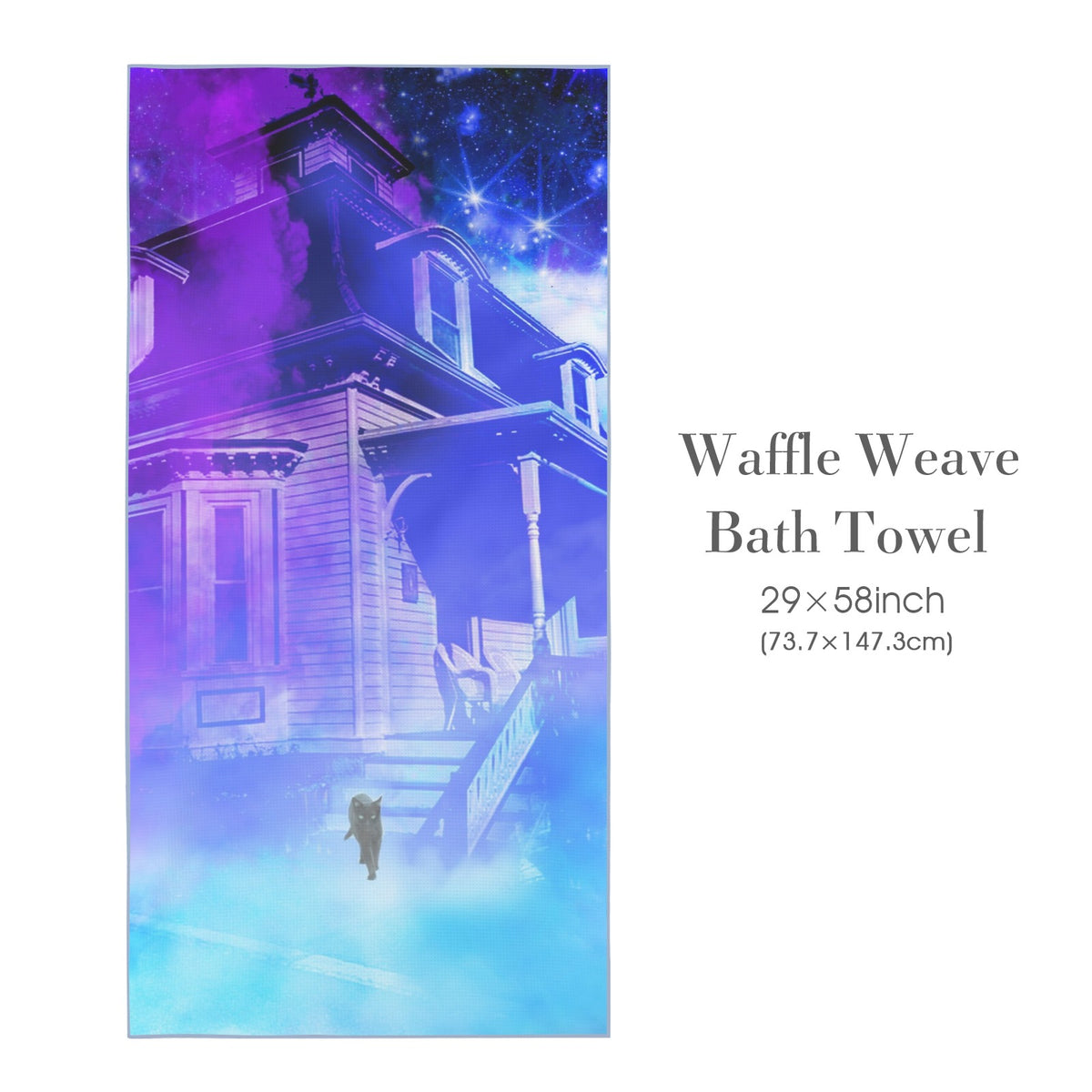 Amen Jin's Katerina's Eros & Psyche Desires Hocus Pocus Dreams Waffle Weave Bath Towel 29" x 58" | Ships from USA