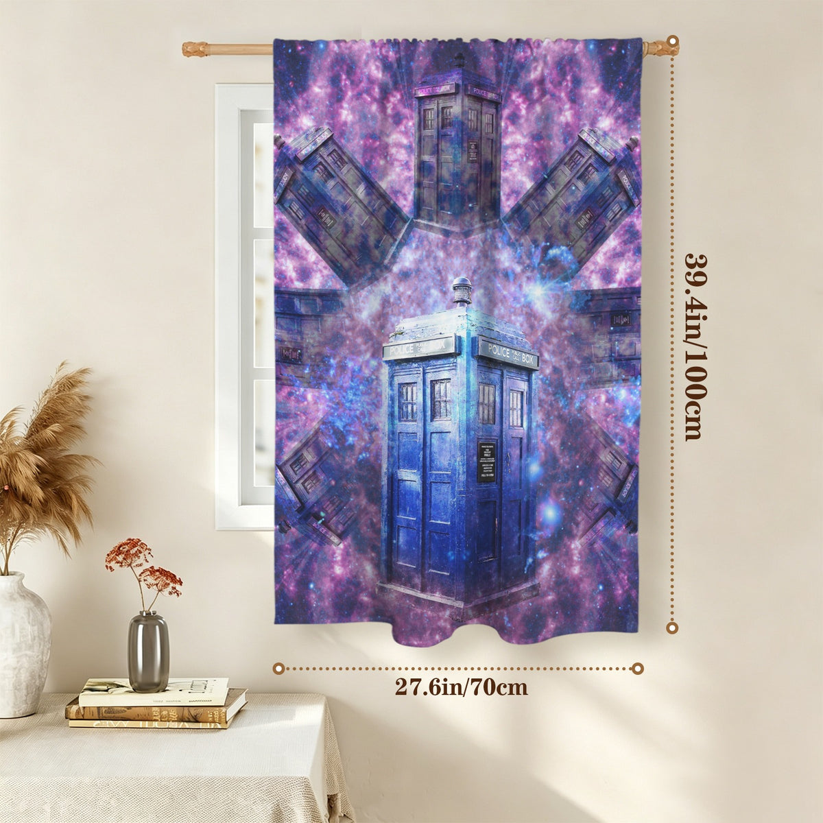 Katerina's Through Time & Space Doctor Desires Window Curtain 27.6" x 39.4" ( 1 Piece ) | Ships from USA