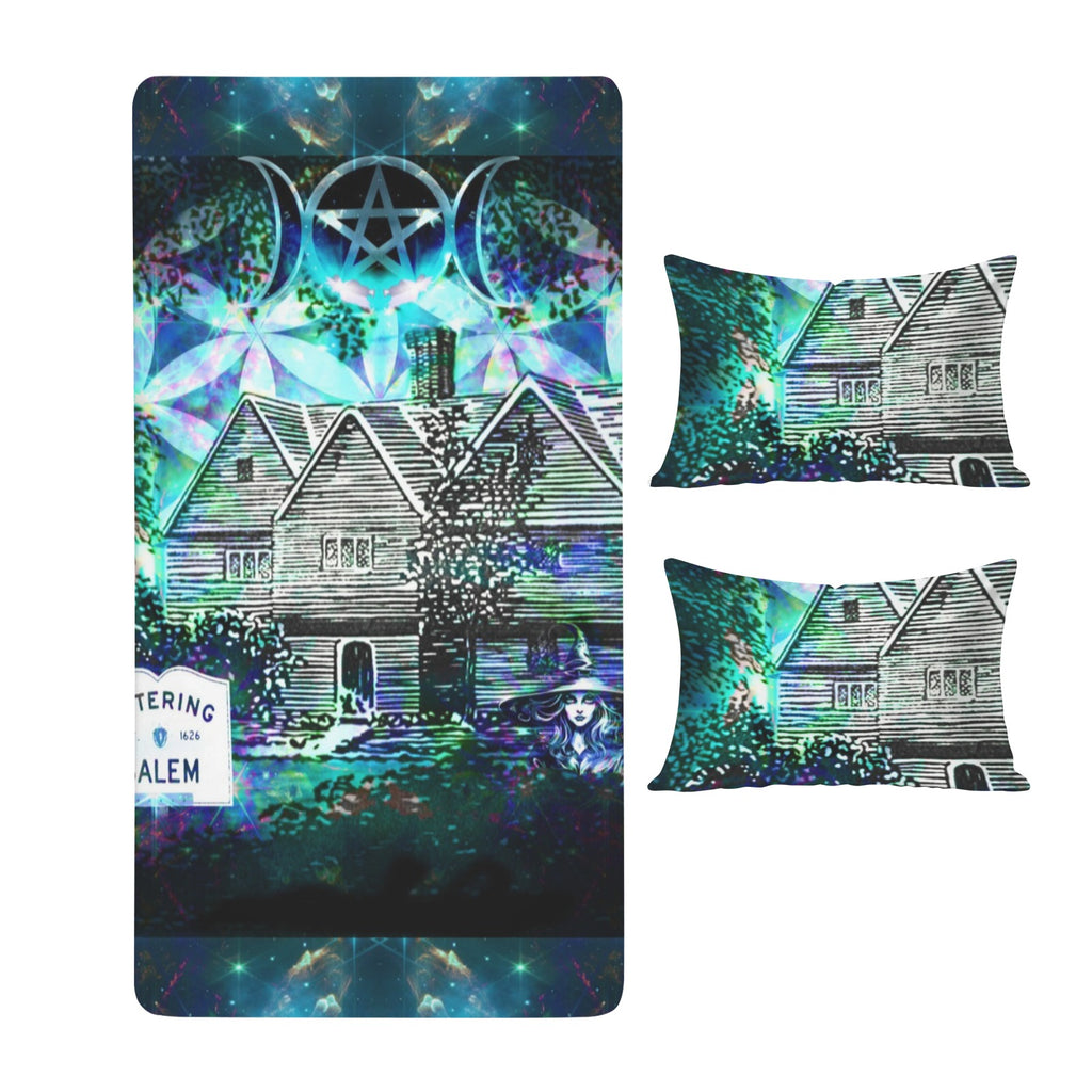 Katerina's Now & Forever Salem Witch Meditations Twin Bedding Set (Fitted Sheet + Pillowcases) | Ships from USA