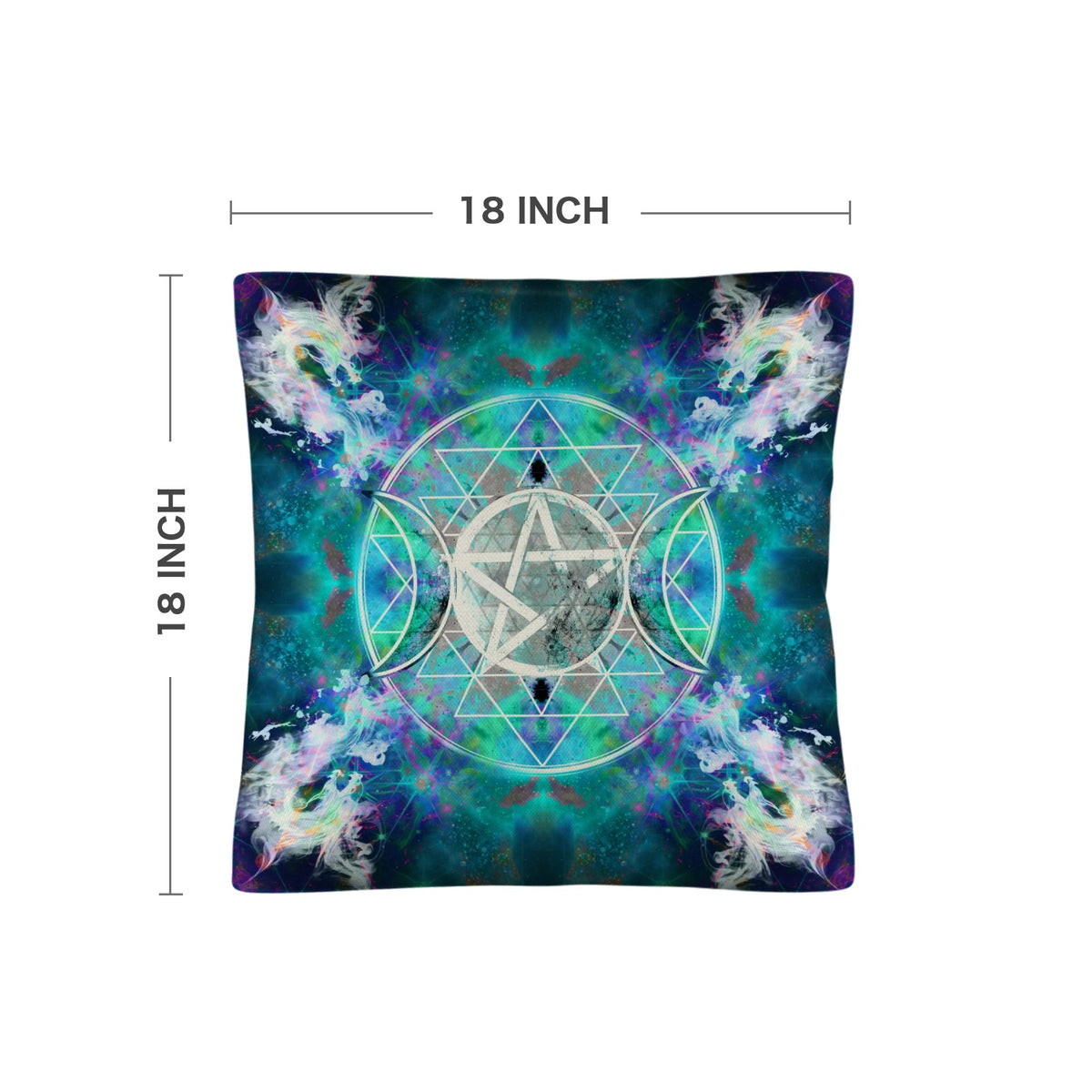 Katerina's Now & Forever Triple Goddess Meditations Linen Throw Pillow 18" x 18" ( 1 Piece ) | Ships from USA
