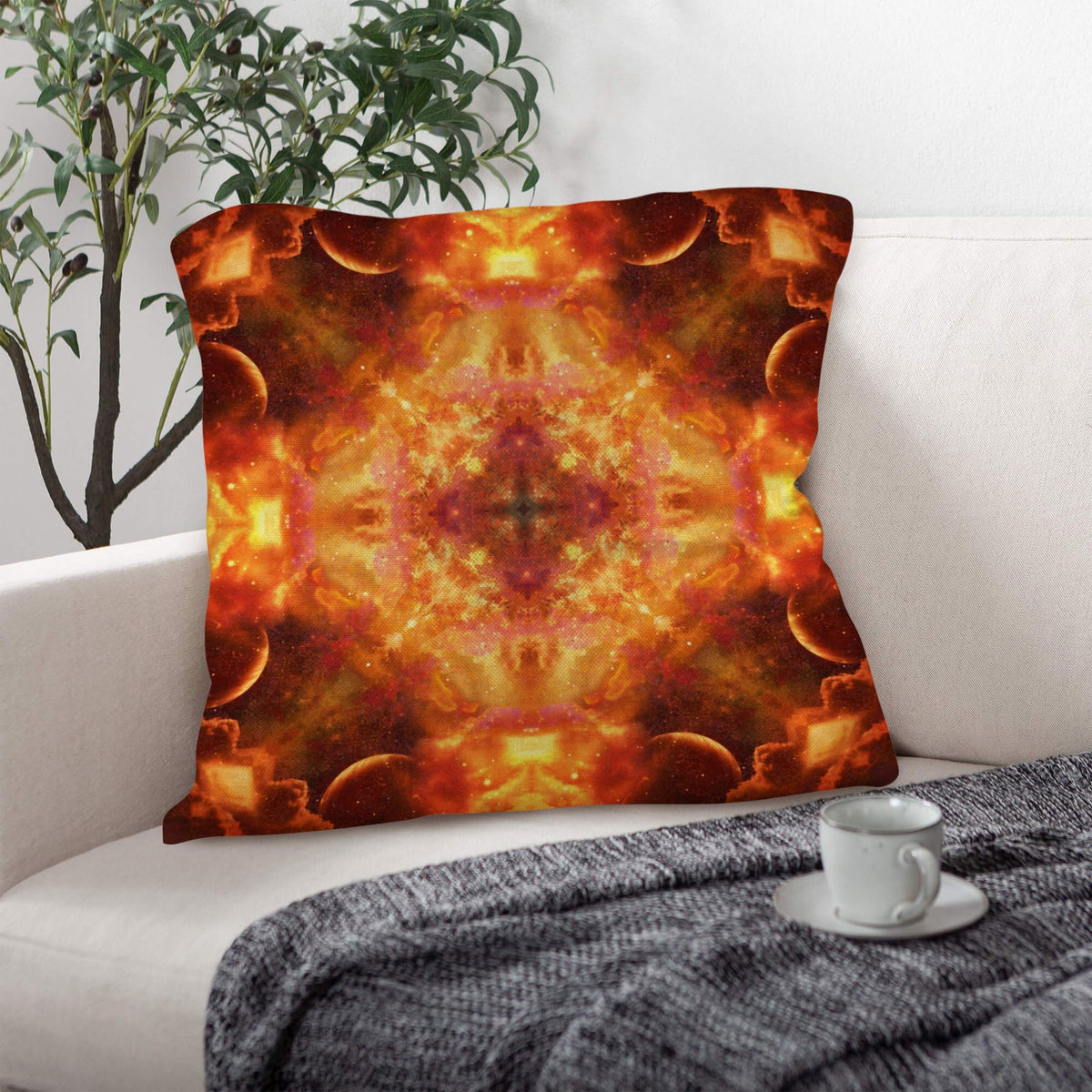 Samhain Night Dreams Desires Linen Throw Pillow 18" x 18" ( 1 Piece ) | Ships from USA