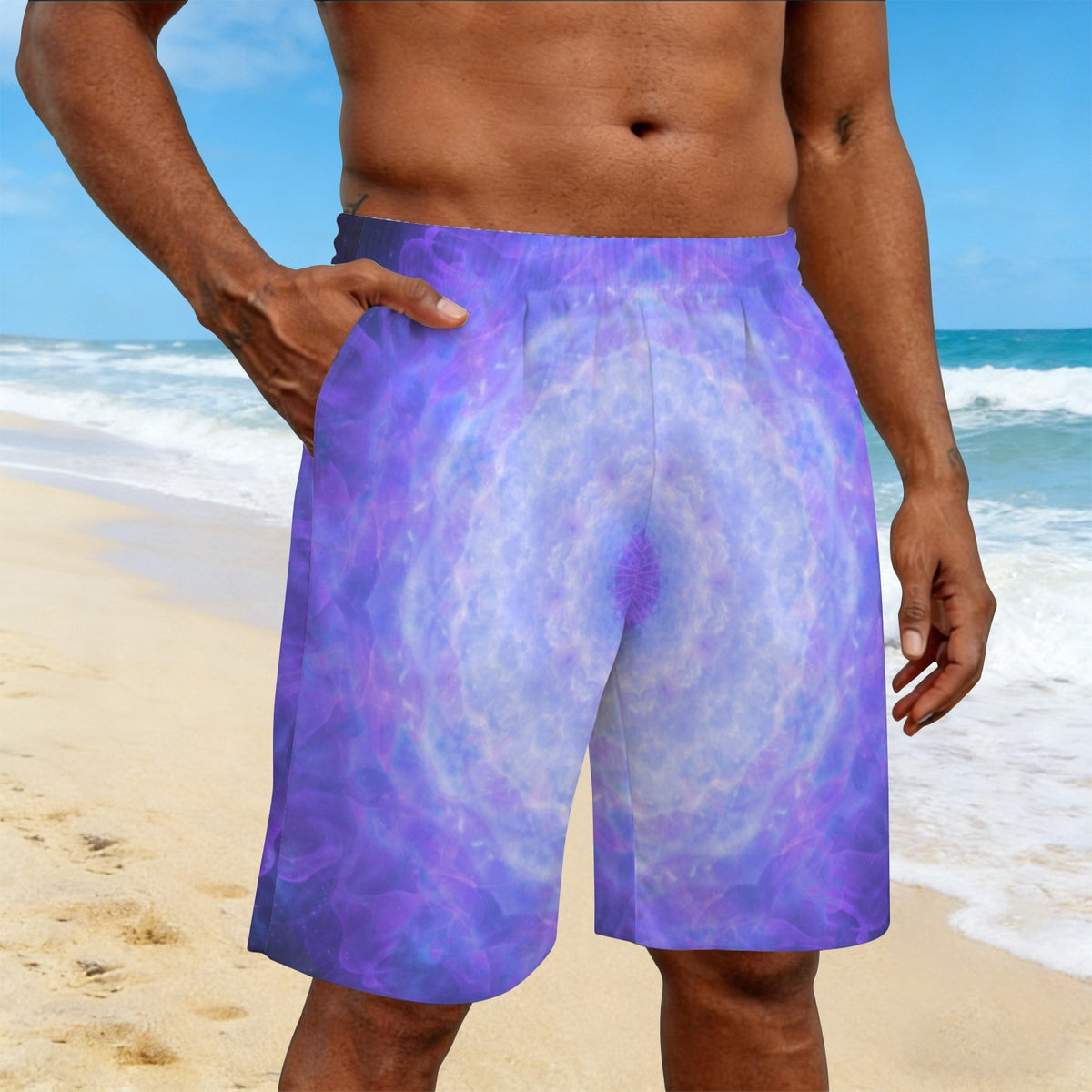 Katerina's Dragon Heart Desires Men's All Over Print Beach Shorts (Sets 26) | Ships from USA
