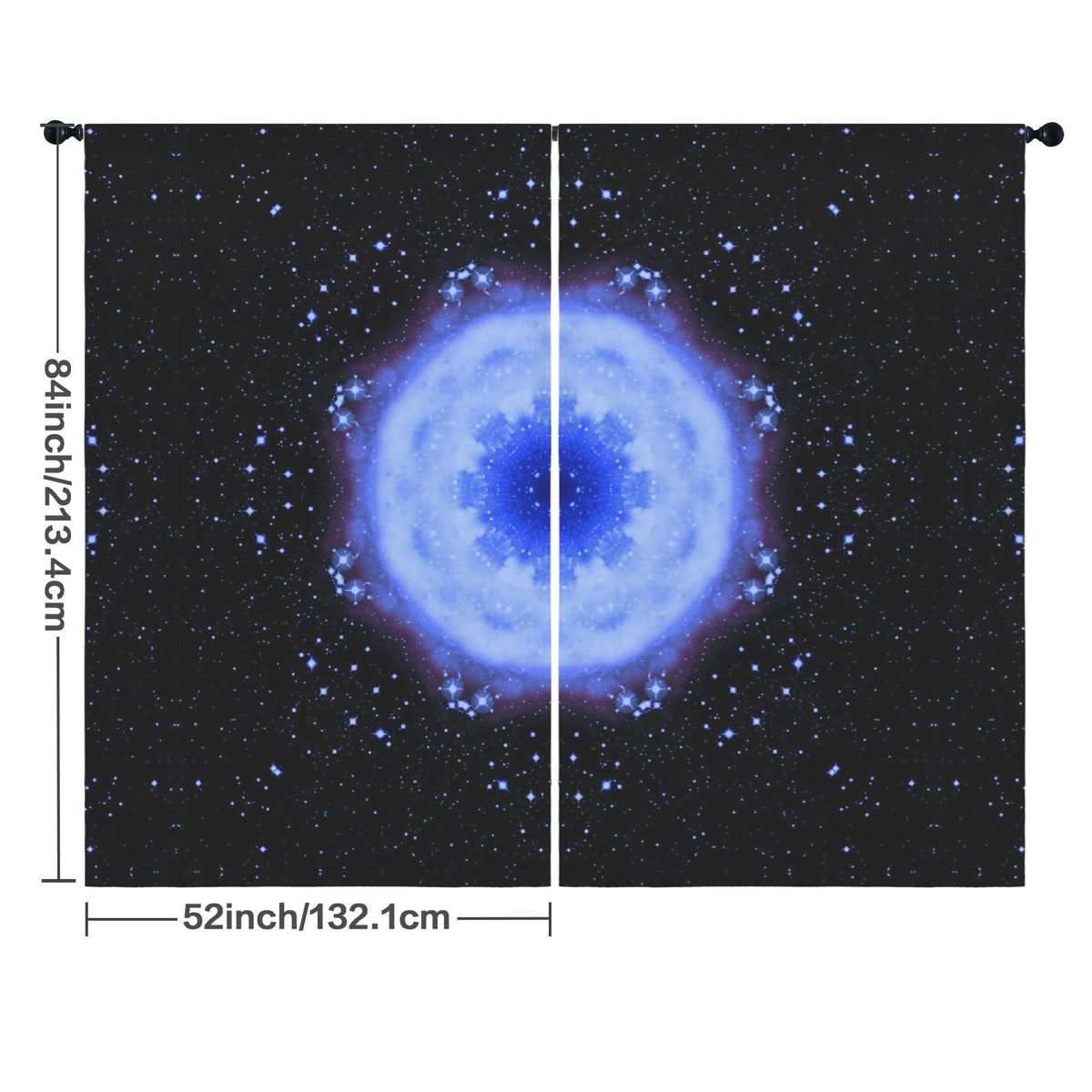 Katerina's Halo Desires Floor-To-Ceiling Curtain 52x84inch | Ships from USA