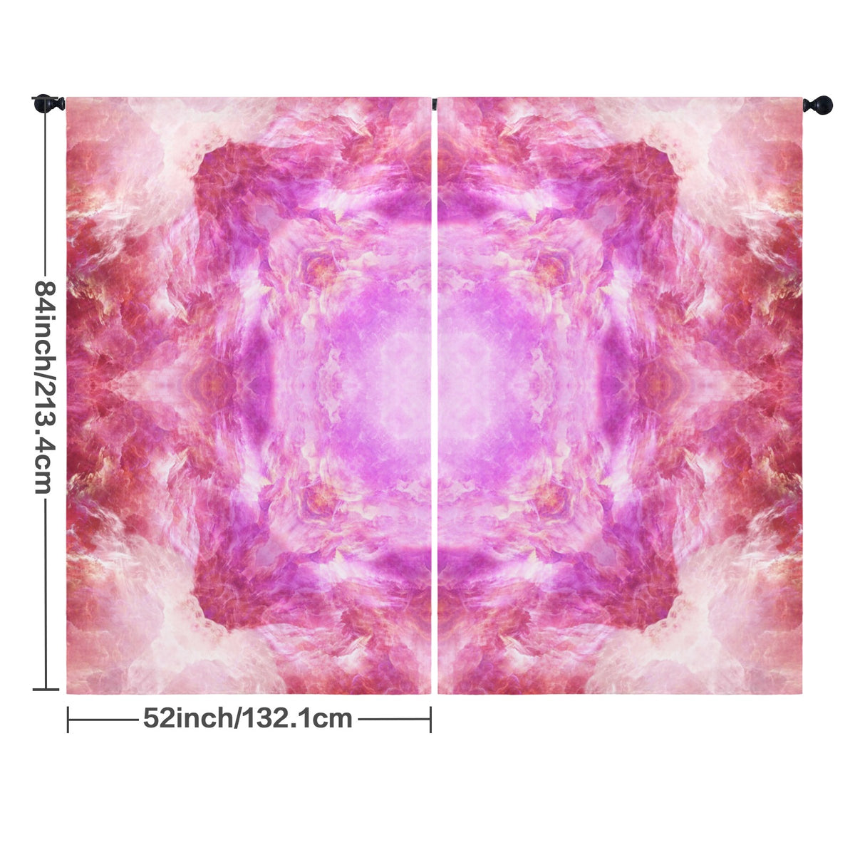 Katerina's Unconditional Desires Floor-To-Ceiling Curtain 52x84inch | Ships from USA