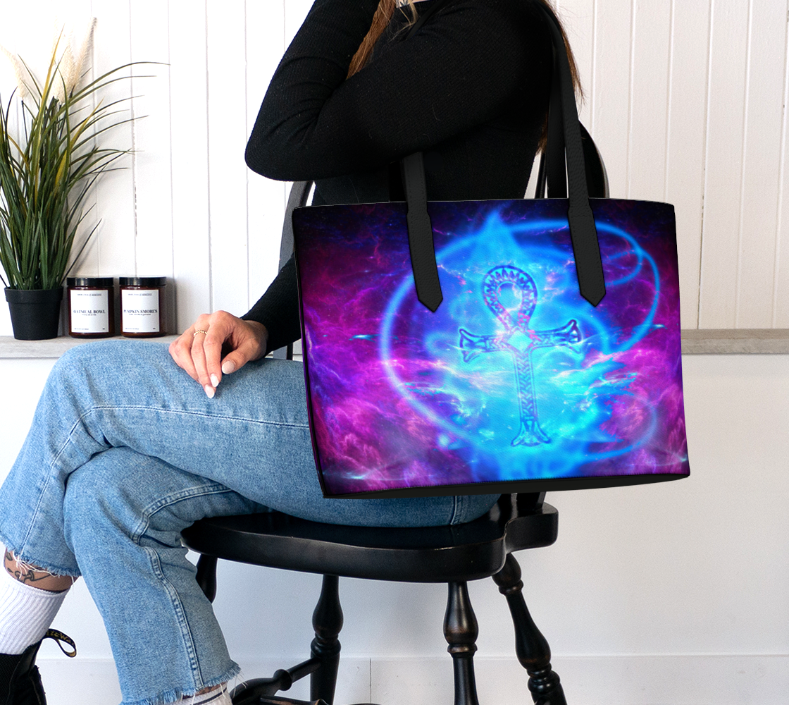 Amethyst Ankh Dreams Vegan Tote