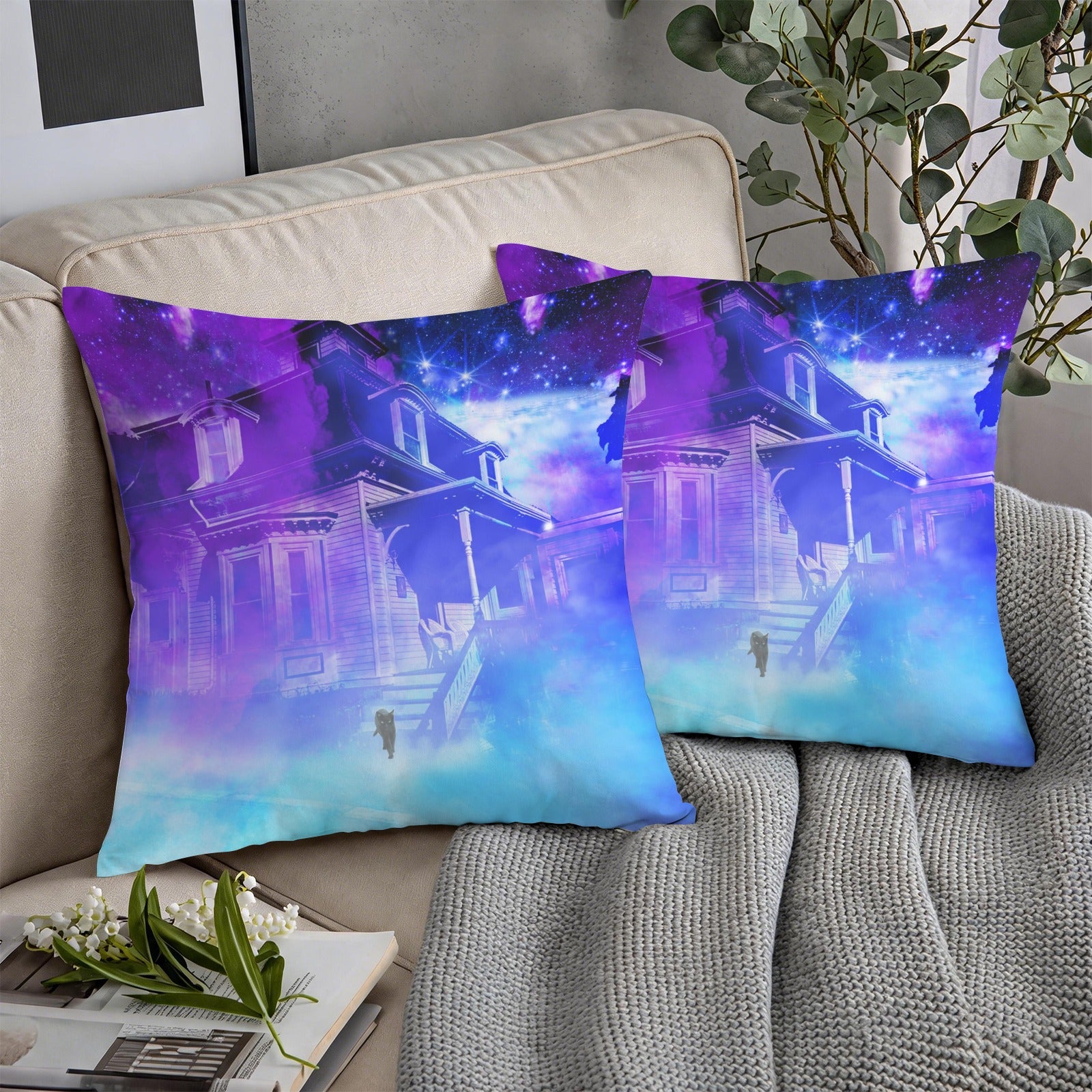 Amen Jin's Katerina's Eros & Psyche Hocus Pocus Desires Custom Pillow Cases 18" x 18" (2-Pack) | Ships from USA
