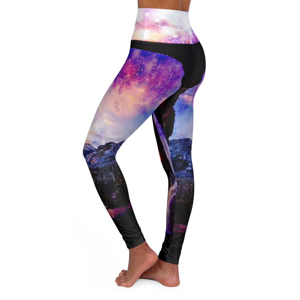 Rainbow Universe Hideaway Mountain Dreams High Waisted Yoga Leggings