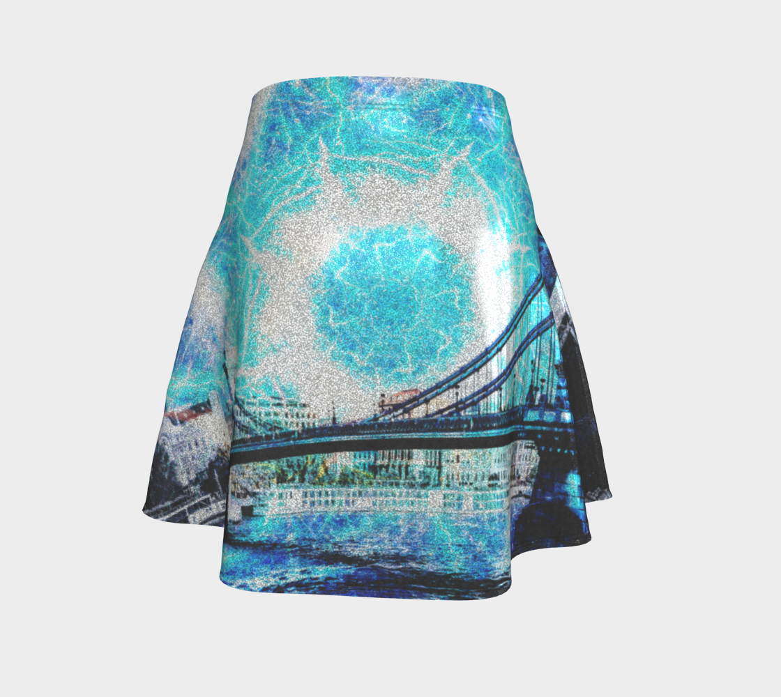 Katerina's Mandala of Electric Dragon Fire Desires Budapest Dreams Flared Skirt