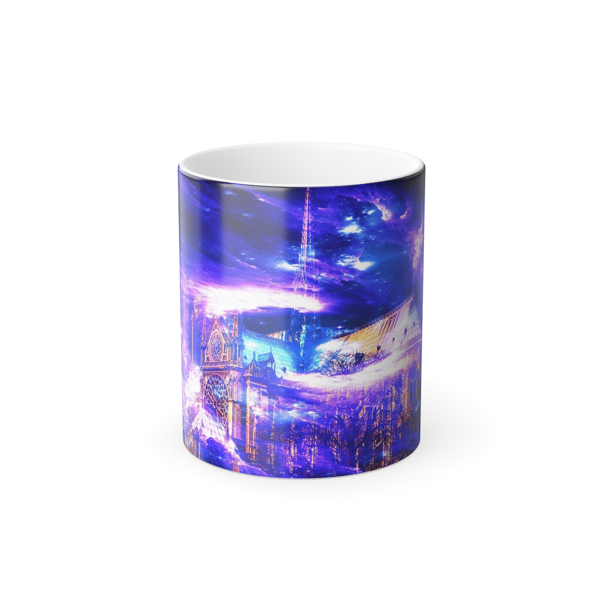 Amethyst Sapphire Notre Dame Dreams Color Morphing Mug, 11oz