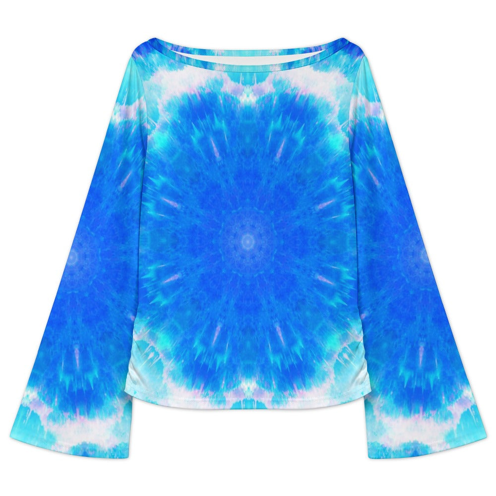 Amen Jin's Blue Sun Desires Women's Boat Neck Bell Sleeve T-shirt