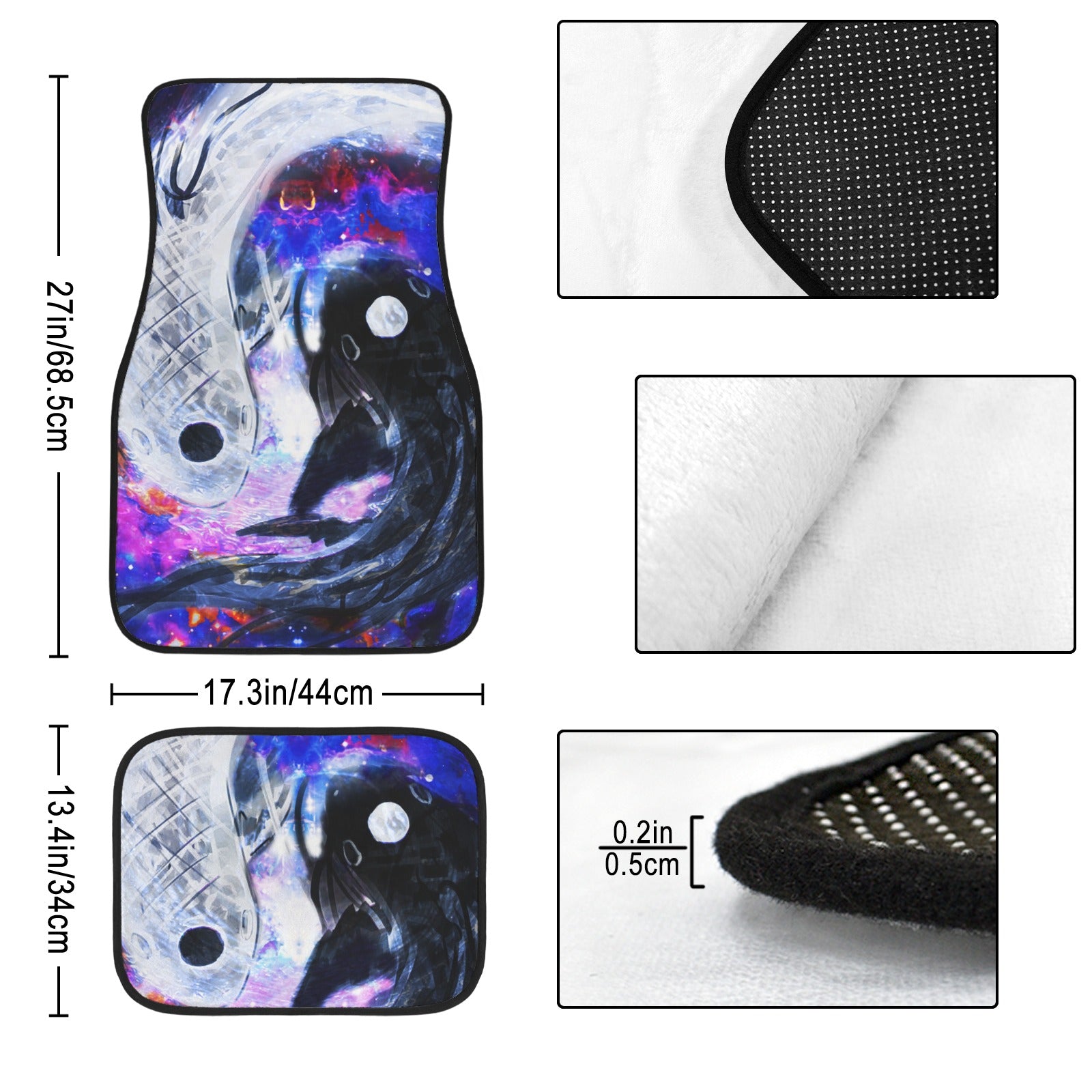 Katerina's Cassandra Koi Desires 4-Piece Car Floor Mats （Customized Separately）| Ships from USA