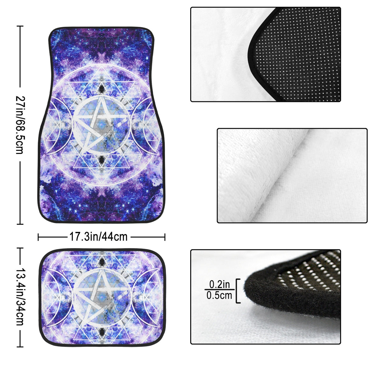 Amen Jin's Katerina's Dracularian Dragoness Triple Goddess Meditations 4-Piece Car Floor Mats （Customized Separately）| Ships from USA