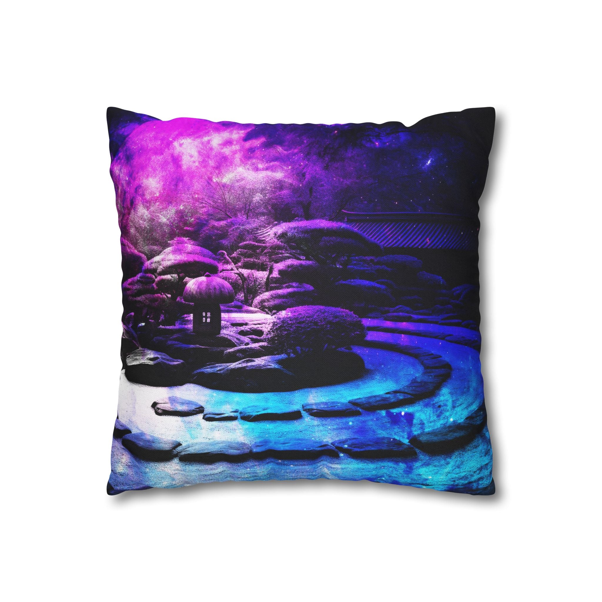 Creation's Heaven Tranquil Garden Dreams Spun Polyester Square Pillow Case