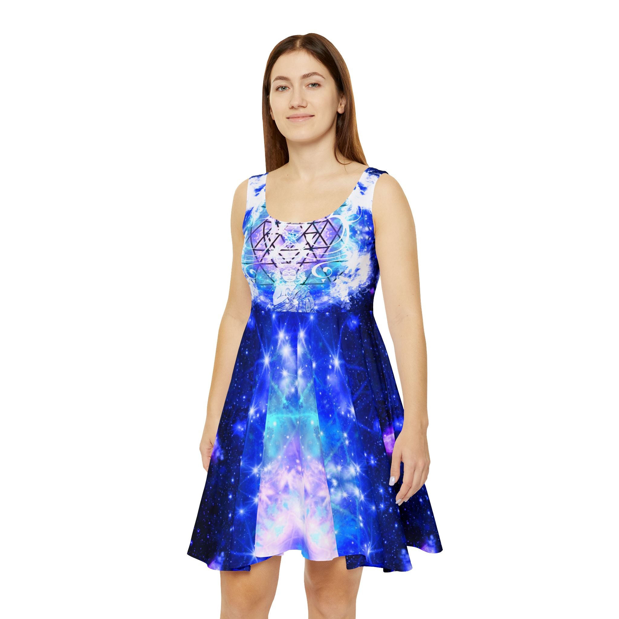 Amen Jin's Katerina's Eros & Psyche Buddha Meditations Women's Skater Dress