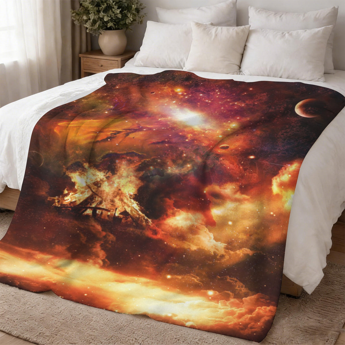 Samhain Night Dreams Sherpa Fleece Blanket 60" x 80" | Ships from USA