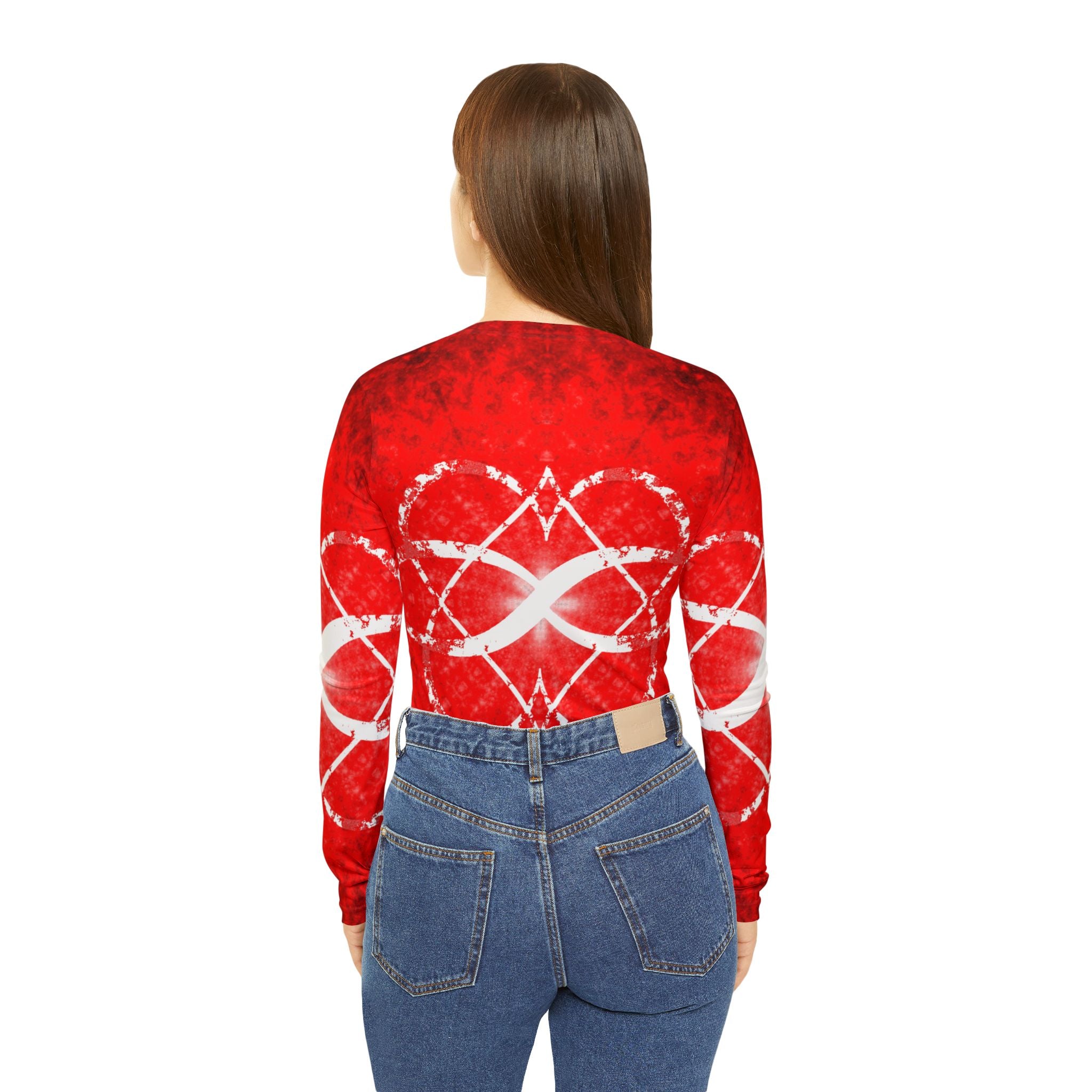 Katerina's Battle Symphony Red Instead 2024 Women's Long Sleeve V-neck Shirt