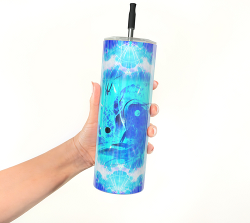 Amen Jin's Blue Sun Koi Meditations Stainless Steel Tumbler
