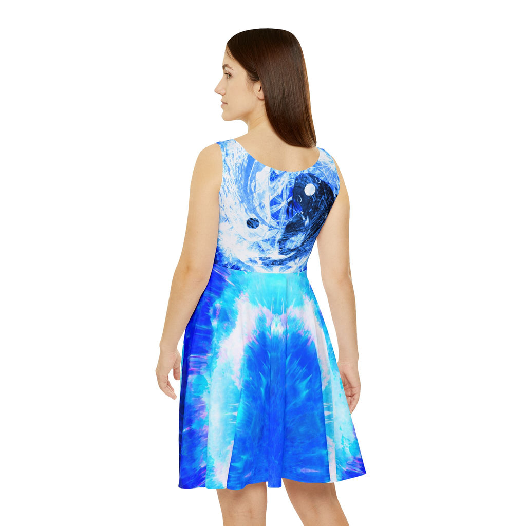 Amen Jin's Blue Sun Koi Meditations Women's Skater Dress