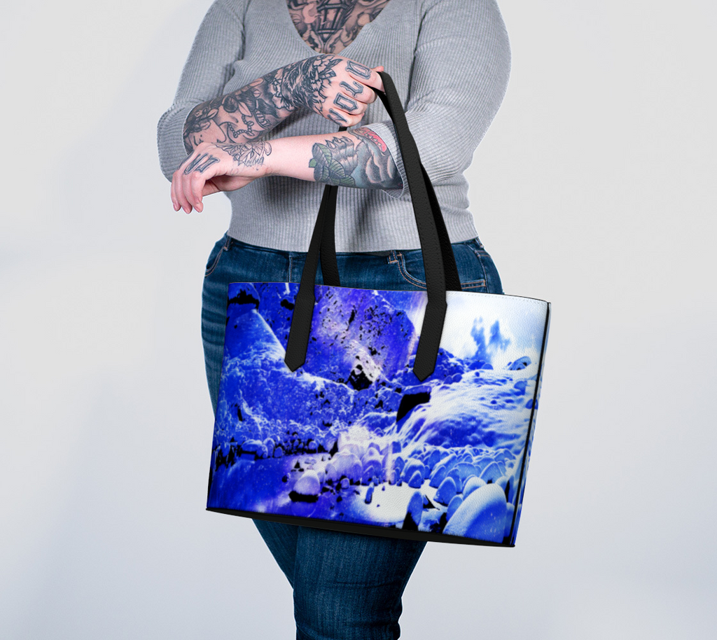 Yule Night Dreams Vegan Leather Tote Bag