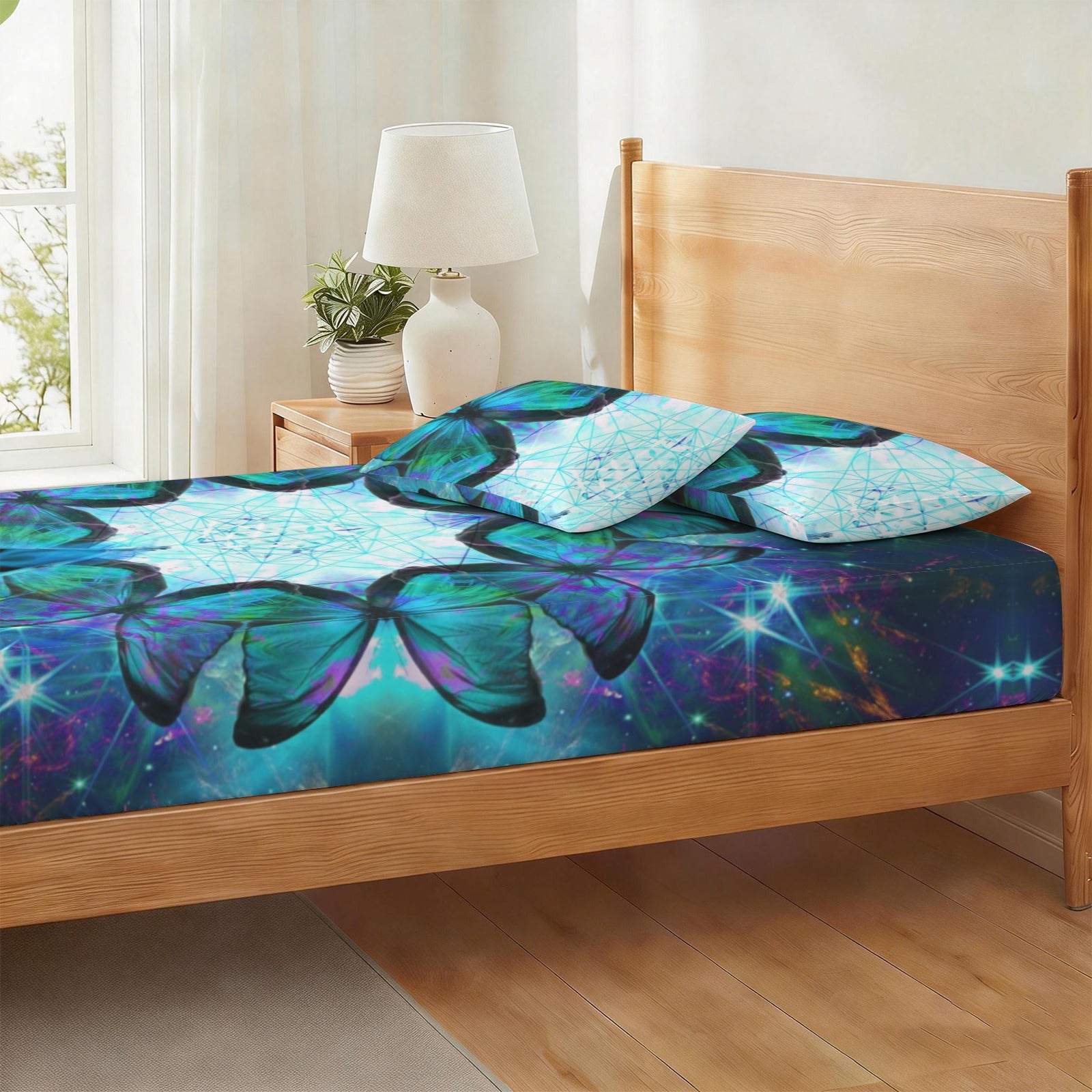 Katerina's Now & Forever Metamorphosis Meditations Twin Bedding Set (Fitted Sheet + Pillowcases) | Ships from USA