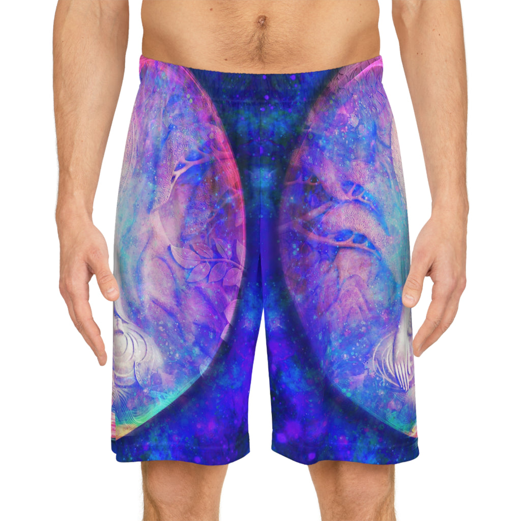 Amen Jin's Memories of Yesterday Stillness Meditations Basketball Shorts