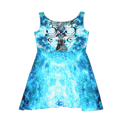 Amen Jin's all the White Horses Buddha Meditations Women's Skater Dress