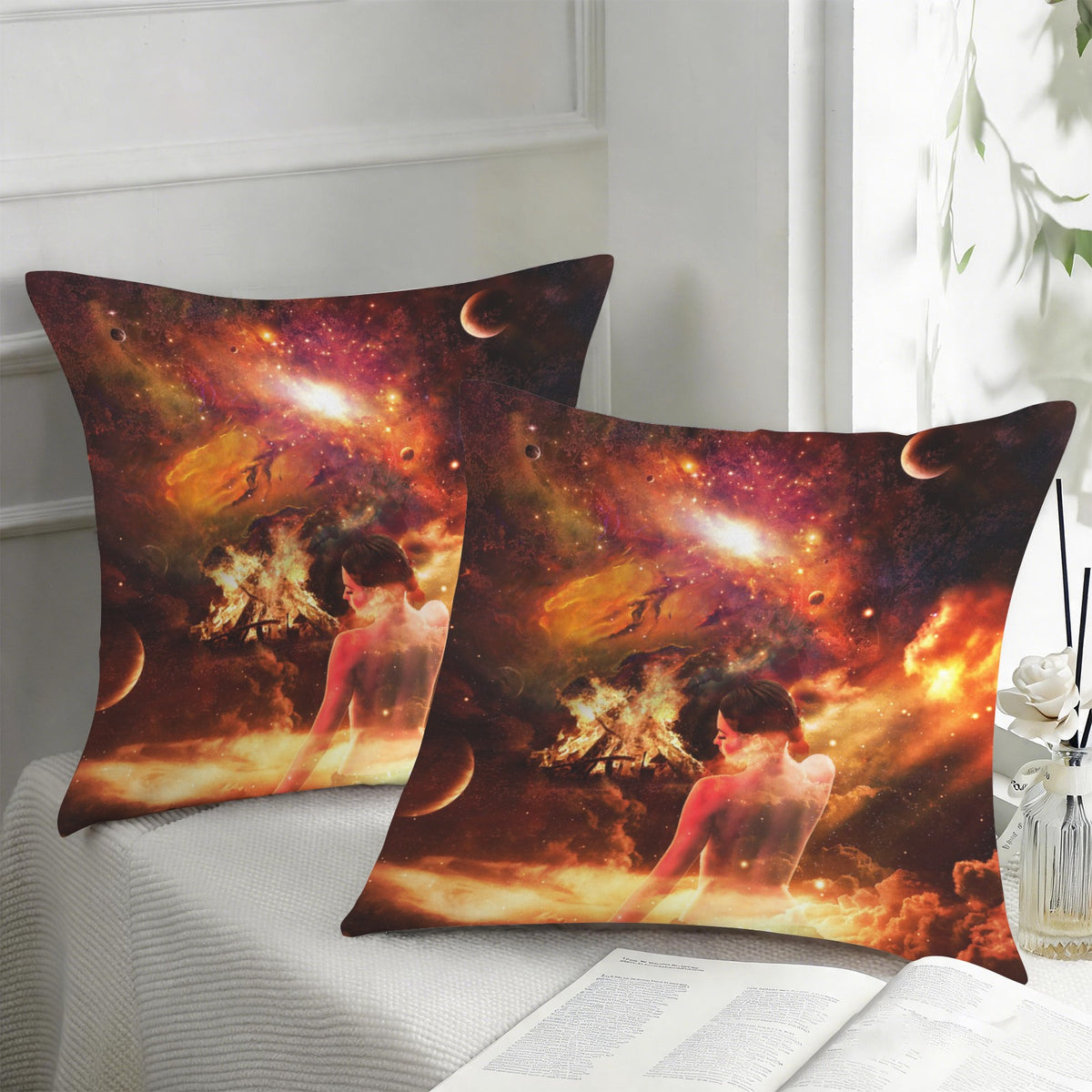 Samhain Magical Night Dreams Custom Pillow Cases 18" x 18" (2-Pack) | Ships from USA