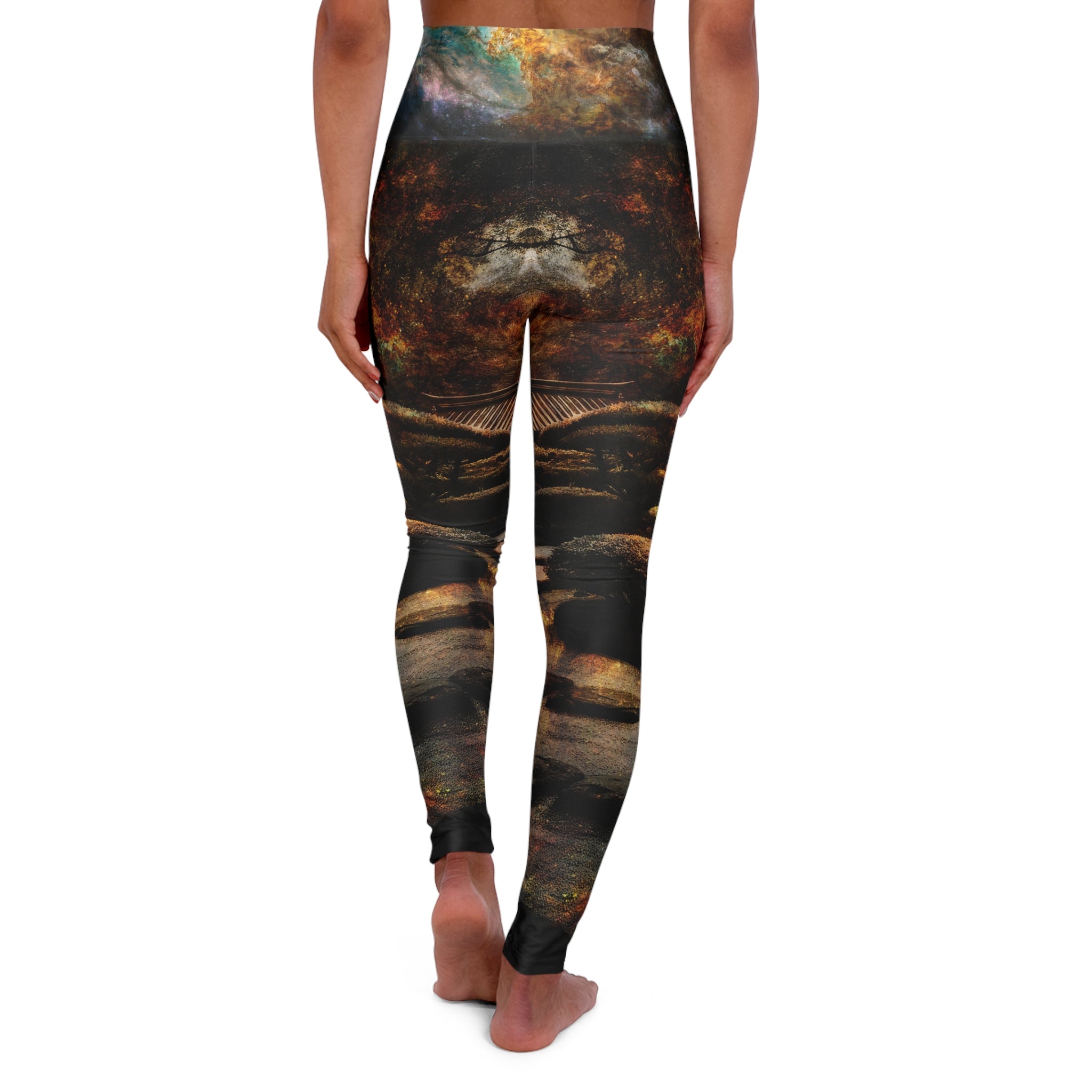 Breathe Again Tranquil Garden Dreams High Waisted Yoga Leggings