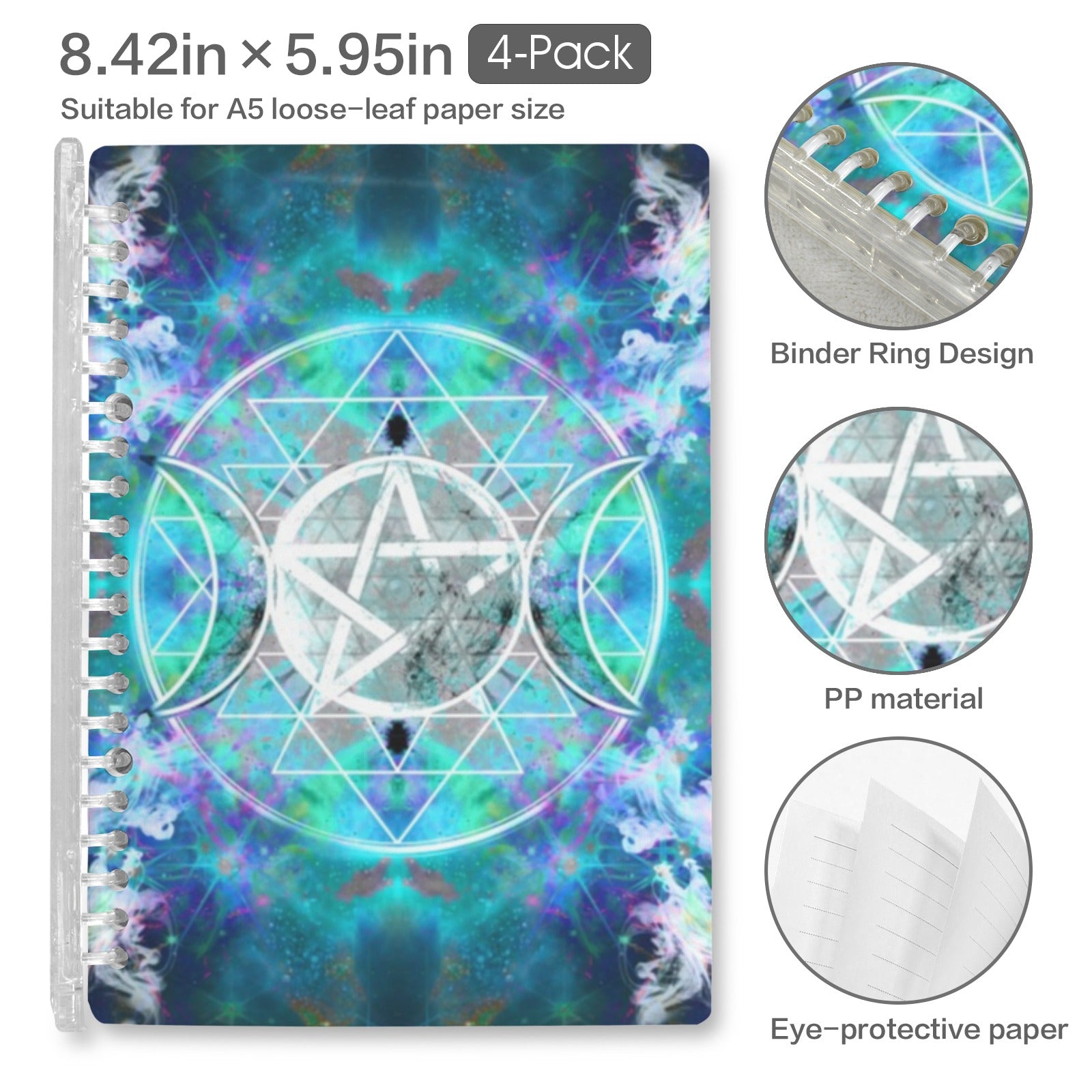Katerina's Now & Forever Triple Goddess Meditations Loose-Leaf Notebooks ( Cover Print, 4-Pack ) | Ships from USA