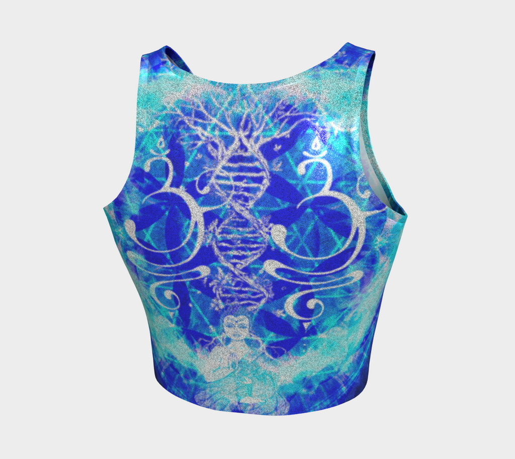 Amen Jin's Blue Sun Buddha Meditations Athletic Crop Top