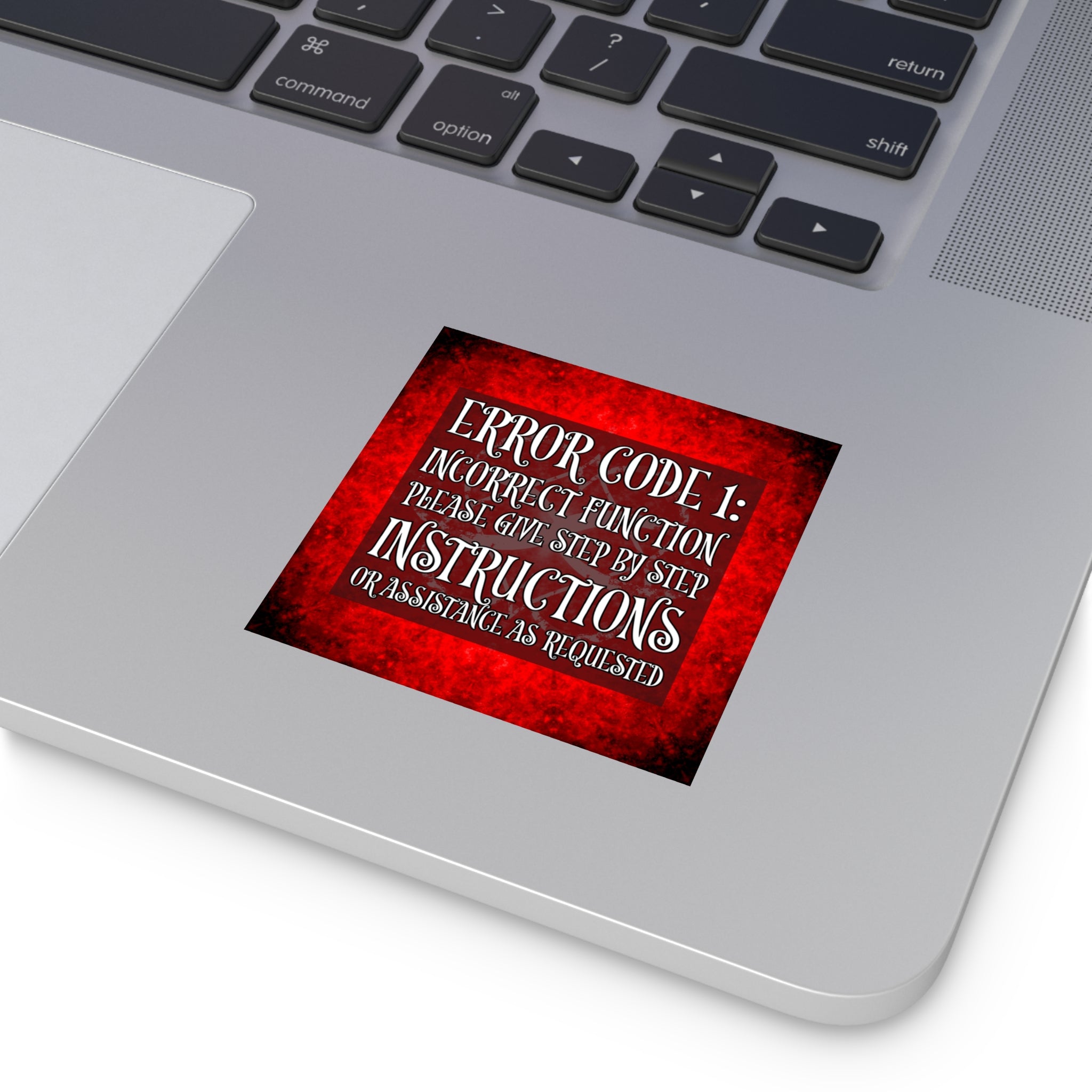 Katerina's Battle Symphony Red Instead Desires 2022 "Error Code 1" Square Stickers, Indoor\Outdoor