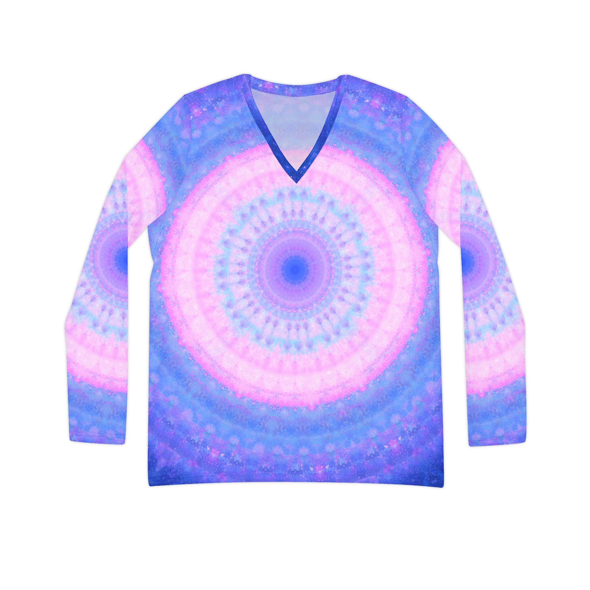 Ad Amorem Amisi Mercy Mirror Desires Long Sleeve V-neck Shirt