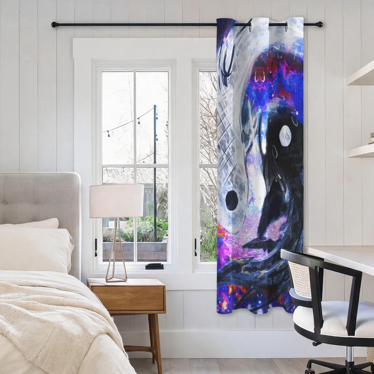 Katerina's Cassandra Koi Desires Grommet Curtain 42" x 63" ( 1 Piece ) | Ships from USA