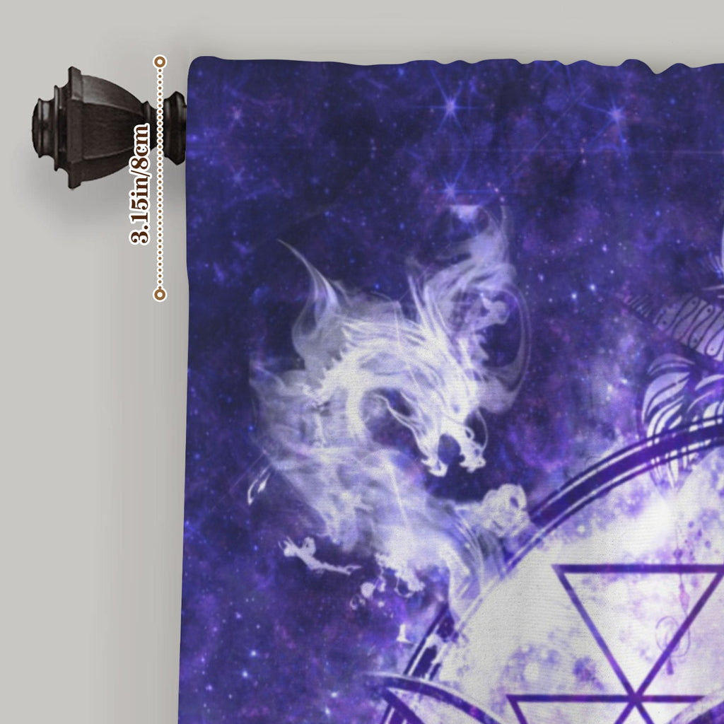 Katerina's Dragon's Eye Magickal Awakening Meditations Window Curtain 52" x 63" ( 1 Piece ) | Ships from USA