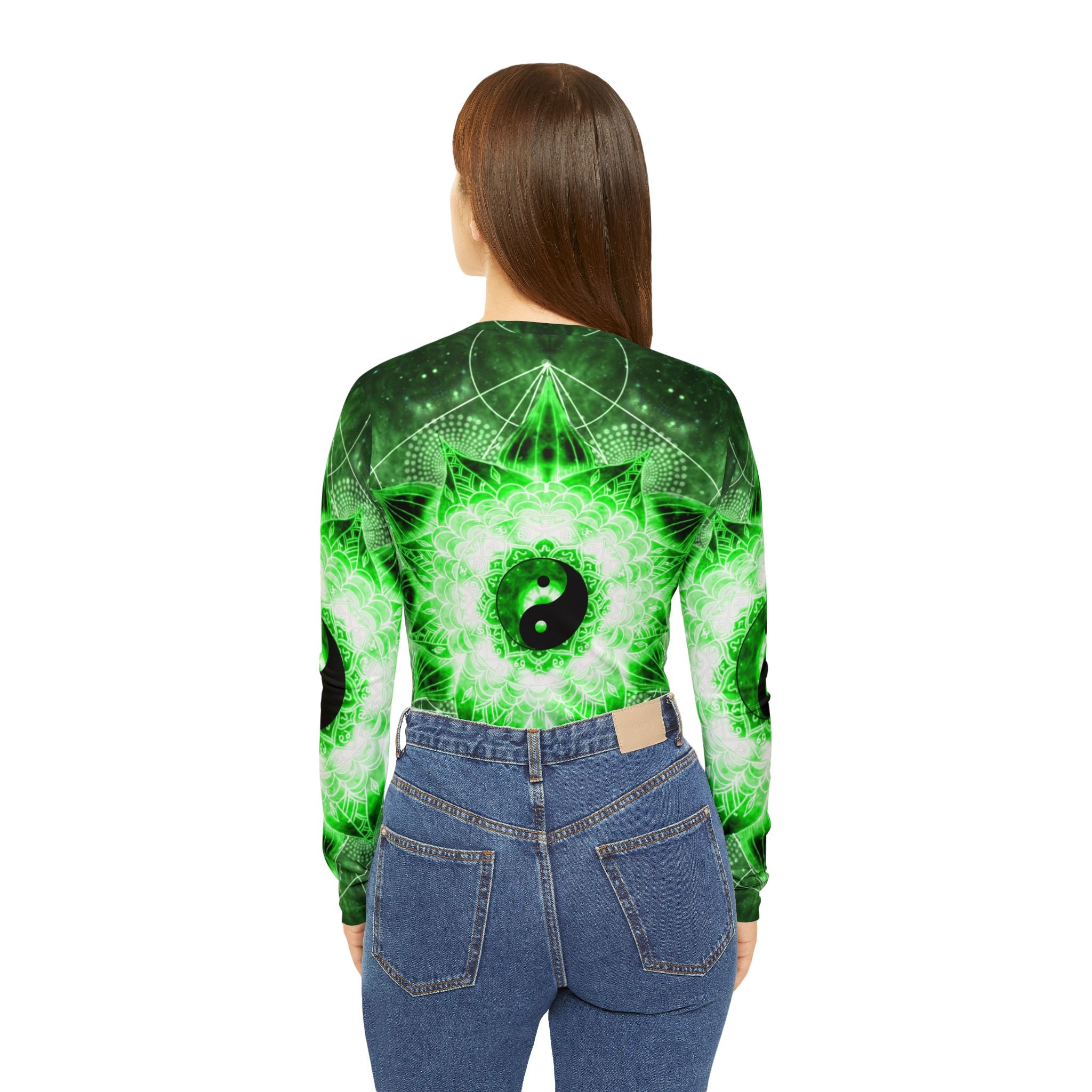 Anahata Yin Yang Meditations Long Sleeve V-neck Shirt