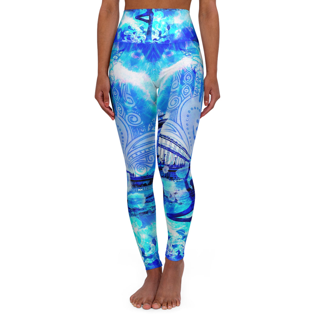 Amen Jin's Blue Sun Budapest Meditations High Waisted Yoga Leggings