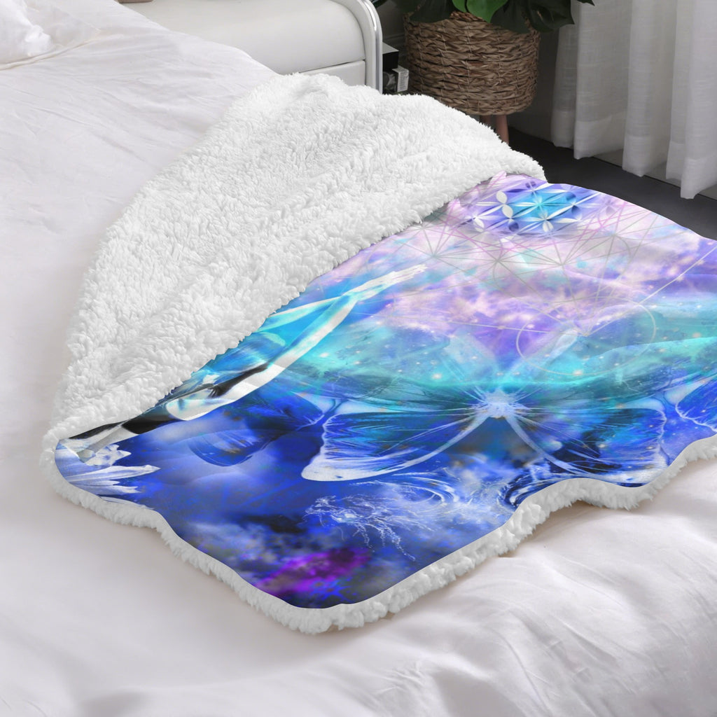 Amen Jin's Katerina's Eros & Psyche Metamorphosis Meditations Sherpa Fleece Blanket 30" x 40" | Ships from USA