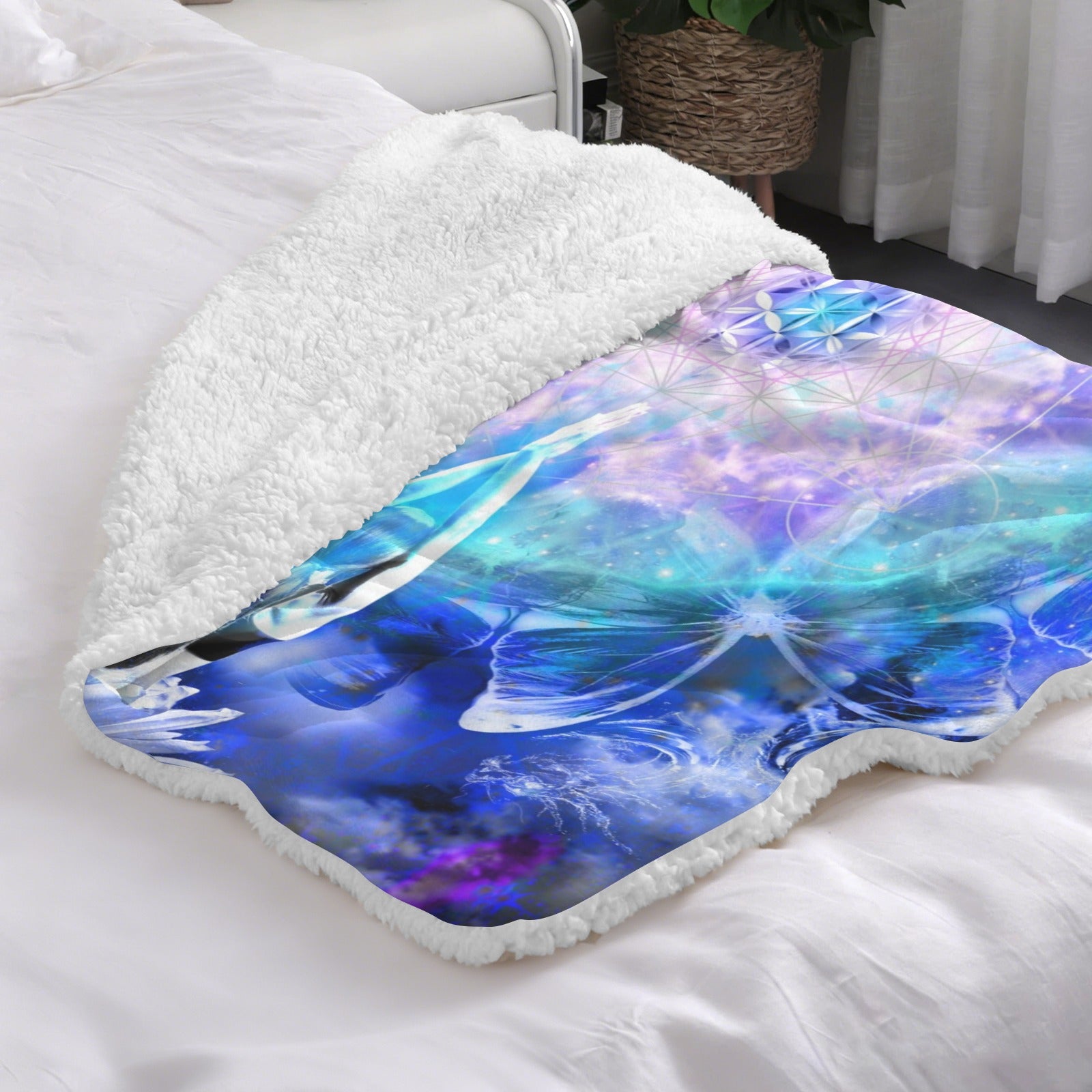Amen Jin's Katerina's Eros & Psyche Metamorphosis Meditations Sherpa Fleece Blanket 30" x 40" | Ships from USA