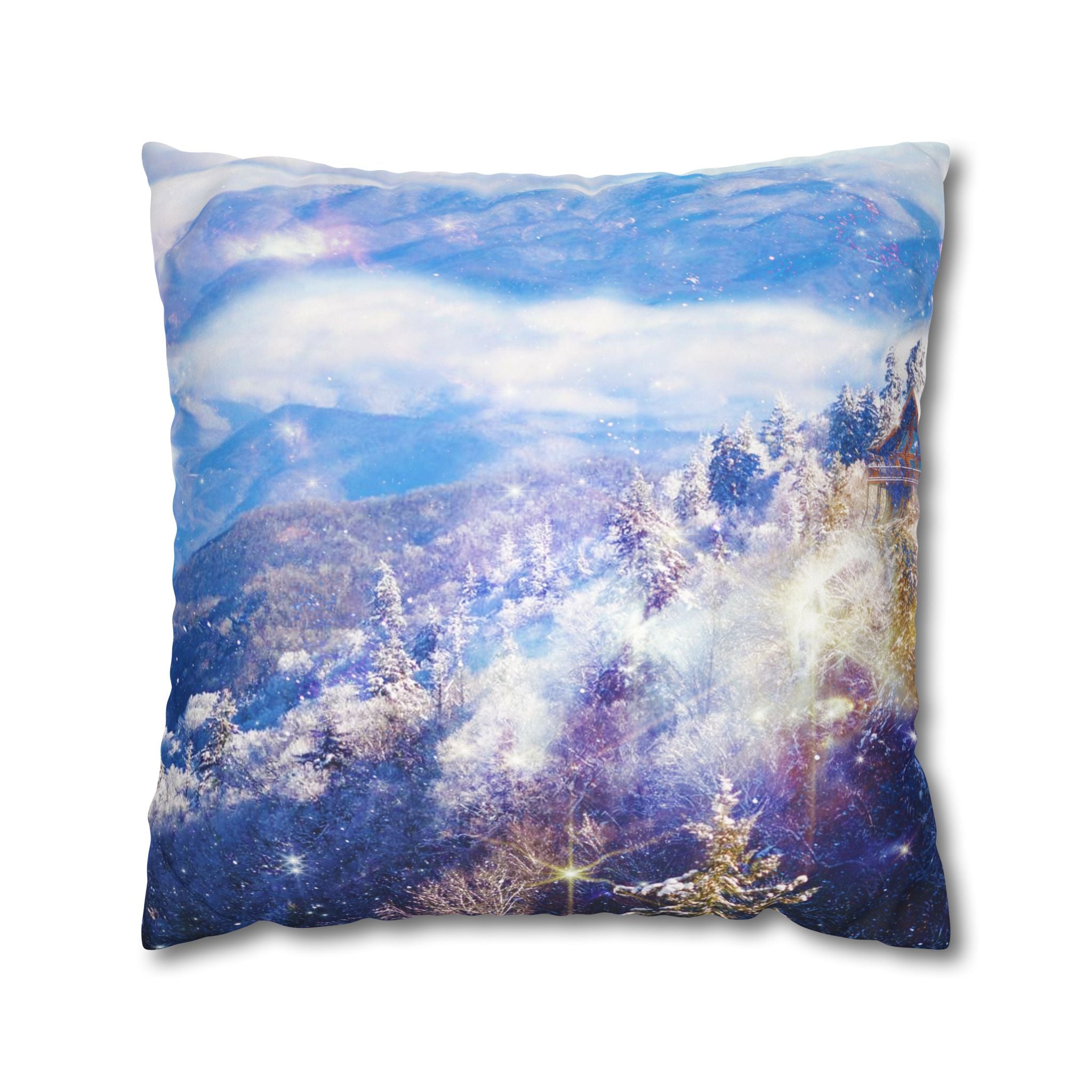 Katerina's Light a Way Smoky Mountain Dreams Faux Suede Square Pillowcase