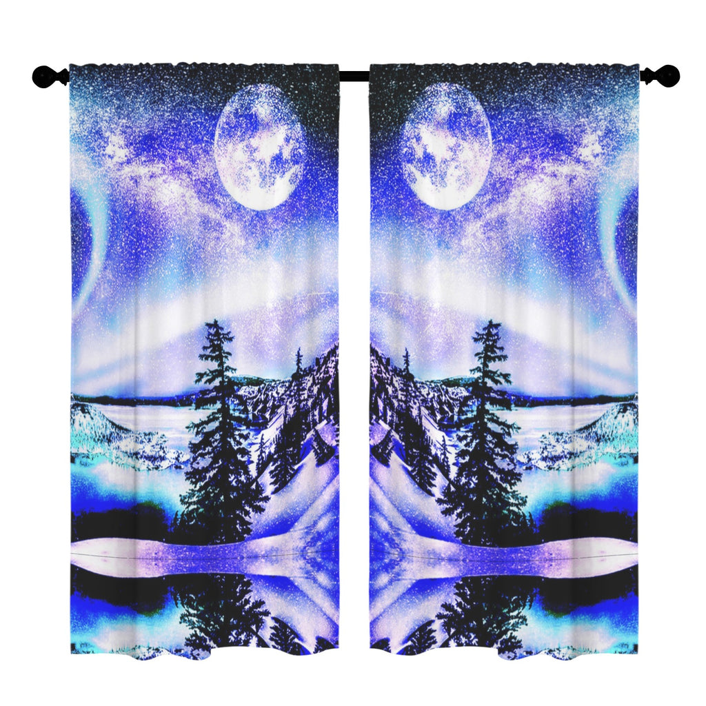 Katerina's Lolite Noel Yule Night Dreams Floor-To-Ceiling Curtain 52x84inch | Ships from USA