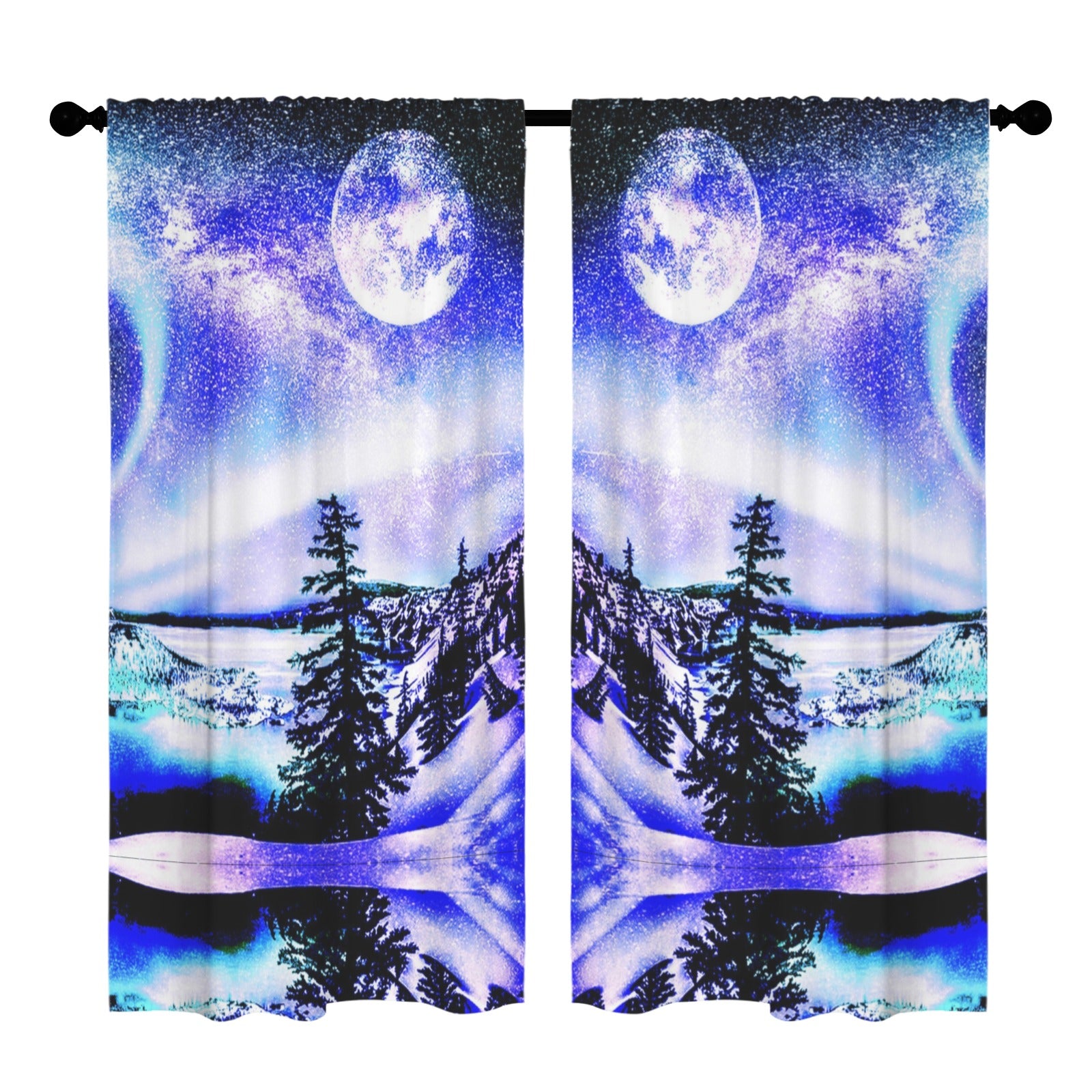 Katerina's Lolite Noel Yule Night Dreams Floor-To-Ceiling Curtain 52x84inch | Ships from USA