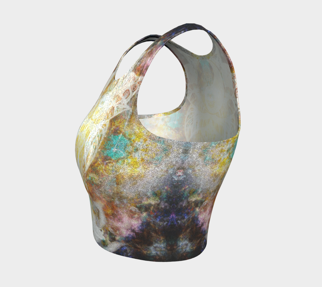 Amen Jin's Breathe Again Lotus Meditations Athletic Crop Top