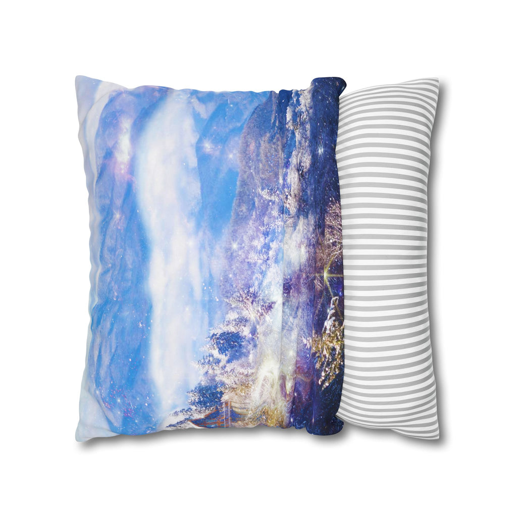 Katerina's Light a Way Smoky Mountain Dreams Square Poly Canvas Pillowcase