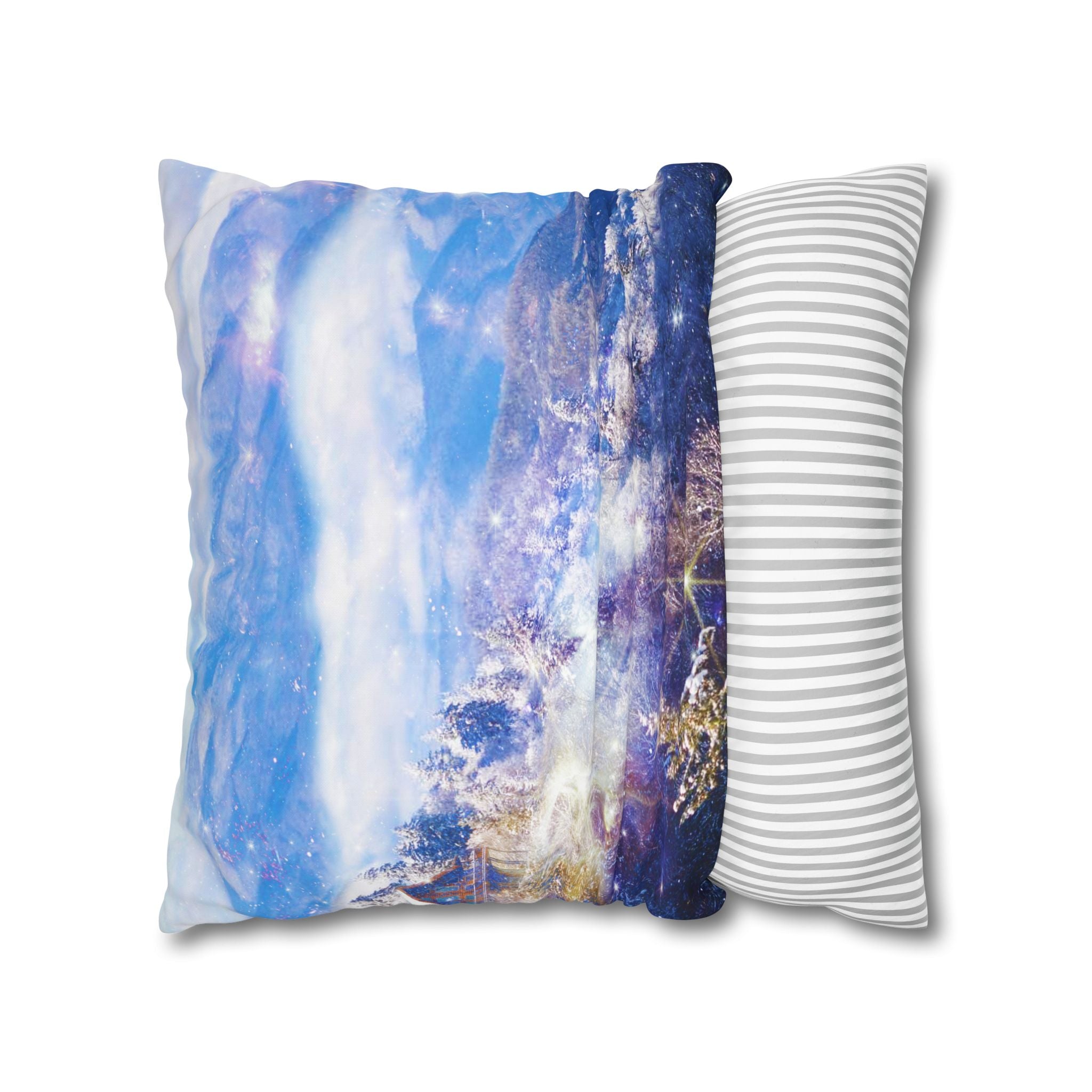 Katerina's Light a Way Smoky Mountain Dreams Square Poly Canvas Pillowcase