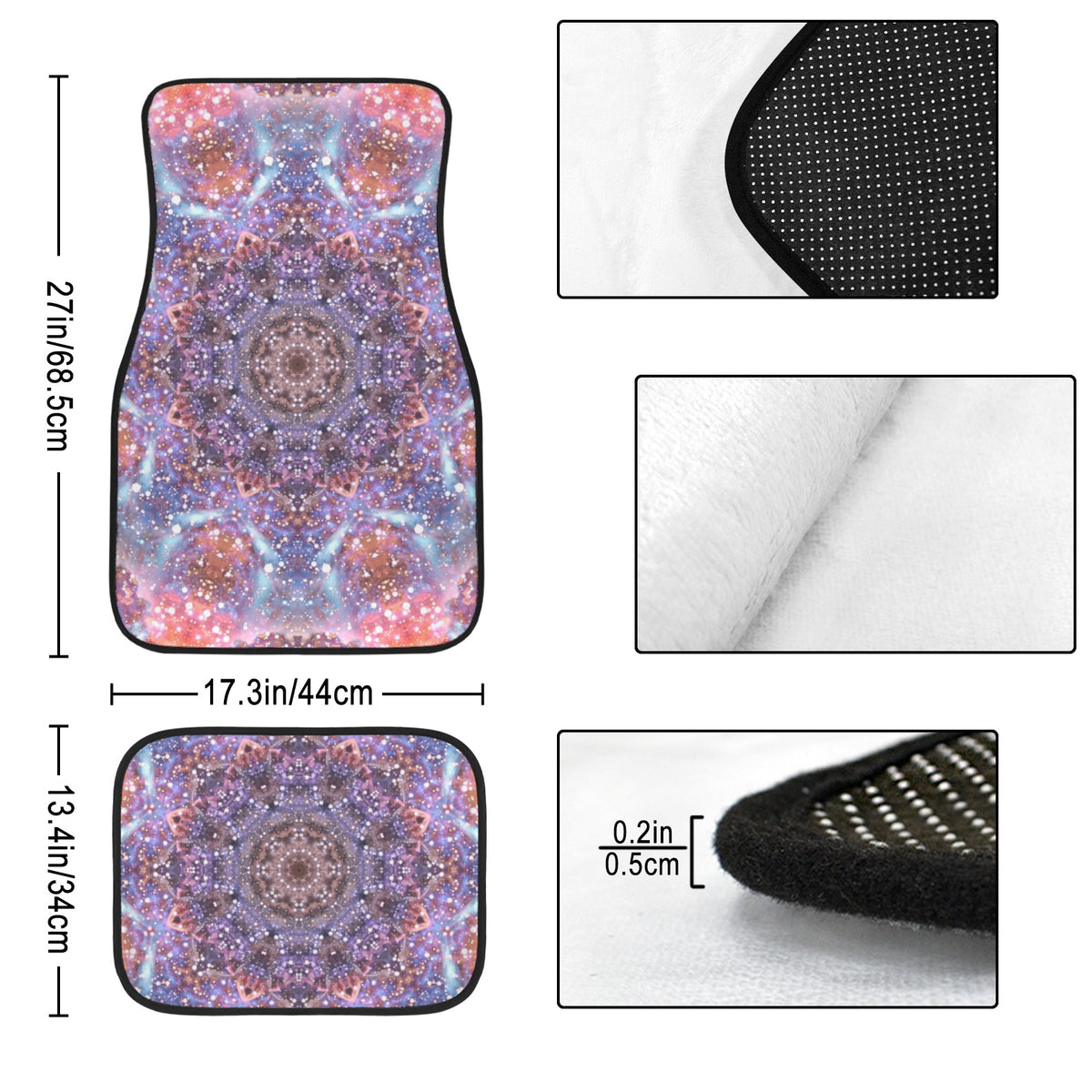 Katerina's Fiesta Desires 4-Piece Car Floor Mats （Customized Separately）| Ships from USA