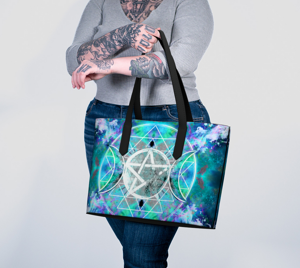 Katerina's Now & Forever Desires Triple Goddess Meditations Vegan Leather Tote Bag