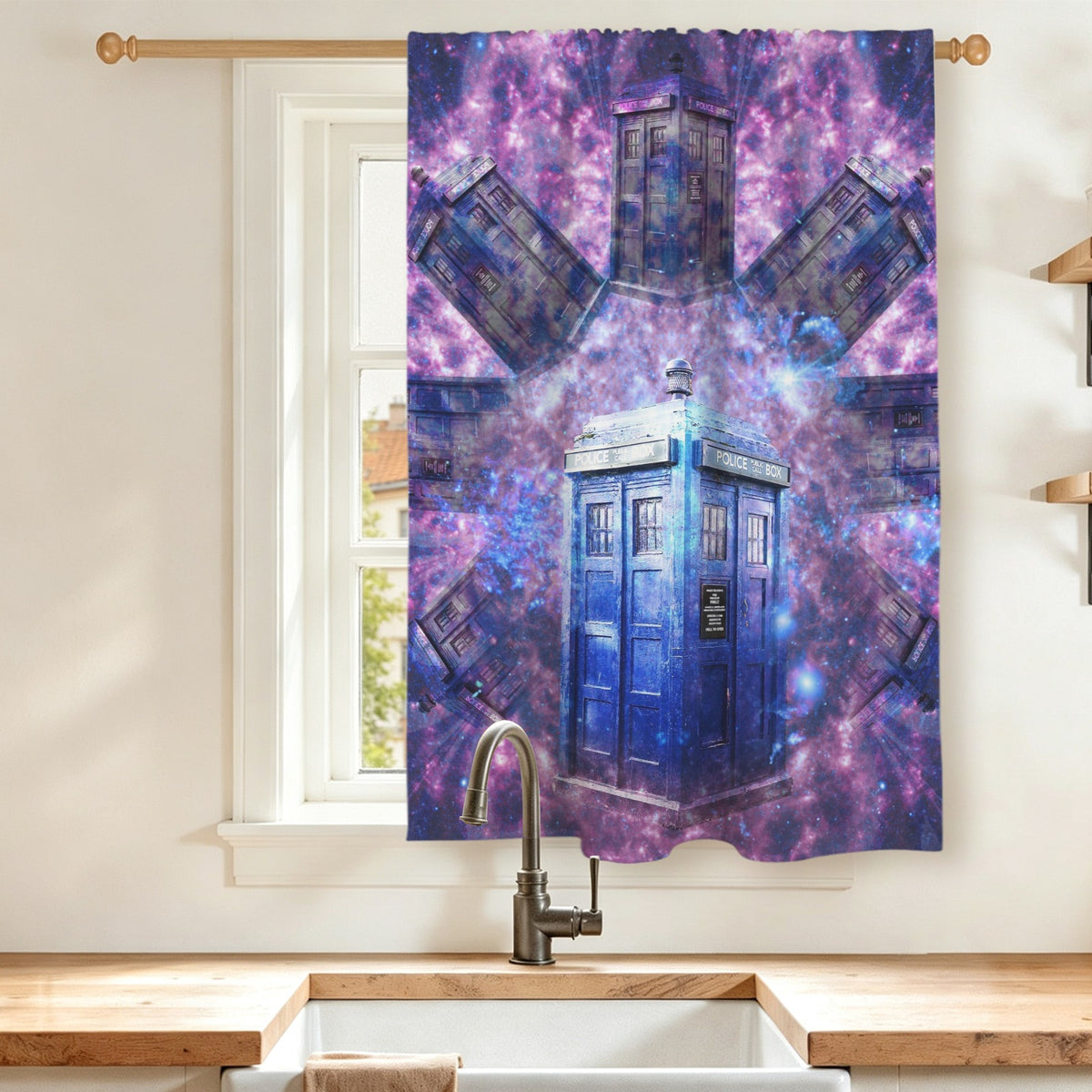 Katerina's Through Time & Space Doctor Desires Window Curtain 27.6" x 39.4" ( 1 Piece ) | Ships from USA